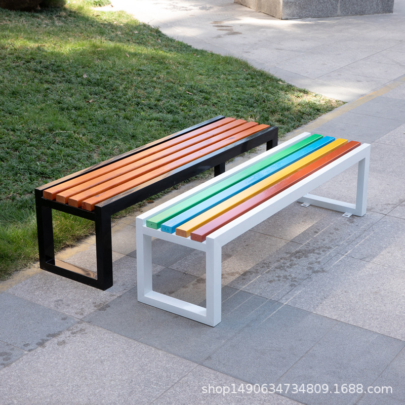 Park chair outdoor plastic wooden chair garden chair chair chair chair solid wood gown gown gown casual chair