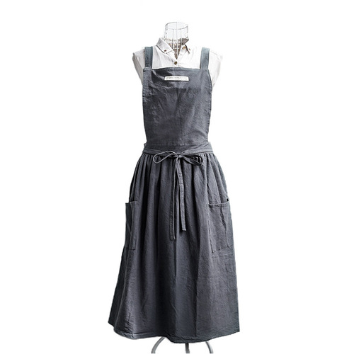 Japanese 2020 new style apron pure cotton simple home kitchen home and outside Nordic style fashionable outer wear cute