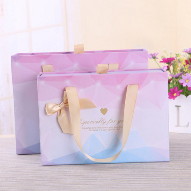 Valentine's Day Gift Box Pink Large High-end Gift Portable Packaging Bag Back Gift Box Pink Gift Box
