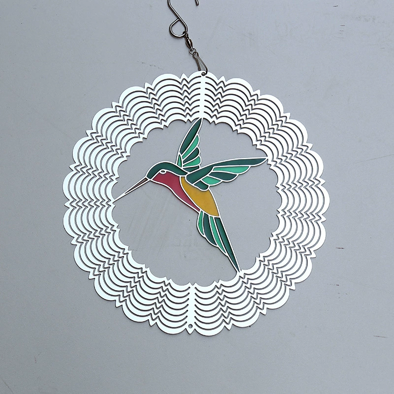 Amazon Wind Spinner металлический лист из нержавеющей стали 3D трехмерный звонок ветра Ветер превратит новый цвет в наличии