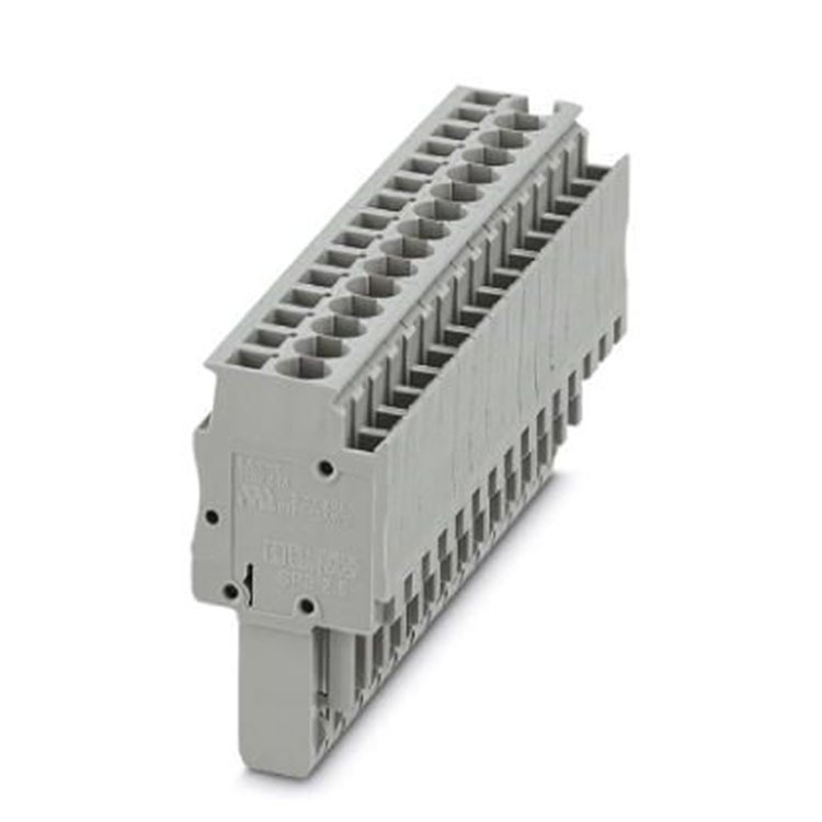 菲尼克斯端子针式插头端子插头弹簧连接灰色 SPB 2,5/15 3040245