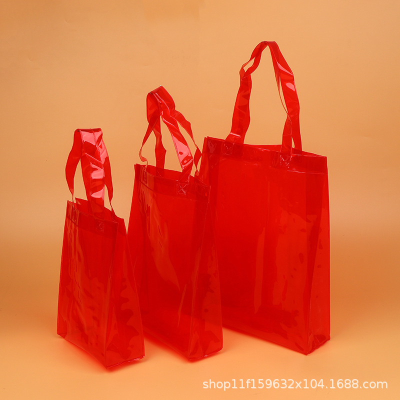 定做彩色PVC手提收纳袋PVC塑料礼品袋创意化妆用品袋定制logo