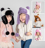 Утепленная детская удерживающая тепло бархатная милая шапка подходит для мужчин и женщин