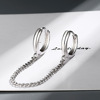Fashionable earrings, copper chain, Japanese and Korean, simple and elegant design, Korean style