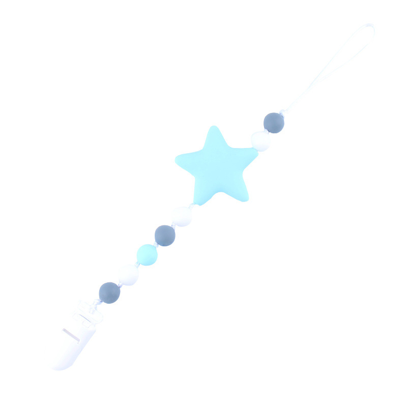 Nueva Cadena de chupete para bebé Nueva Cadena de silicona mordedor bebé anti-gota suministros maternos e infantiles comercio exterior