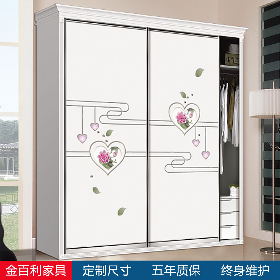 厂家批发推拉门衣柜门吸塑门柜门定制现代简约非烤漆衣柜门