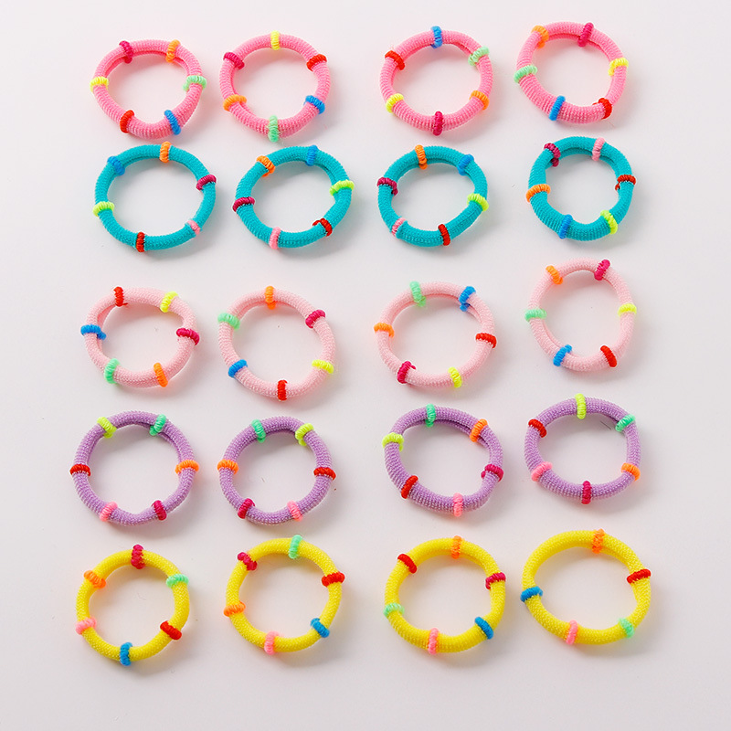 Korean Children&#39;s Hair Accessories Girls 100 Boxed Towel Ring Baby Hair Ring Rubber Band Hair Rope display picture 8