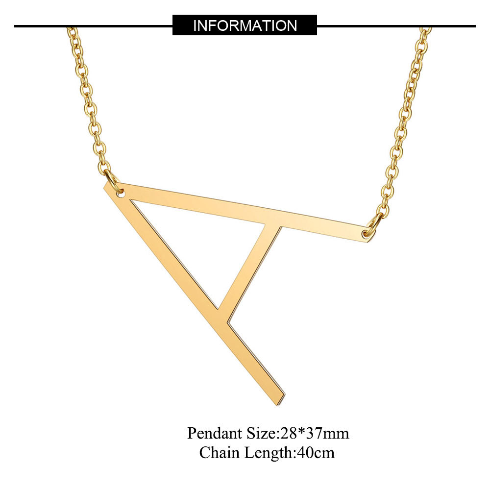 Stainless Steel Fashion Polishing Letter Necklace display picture 1