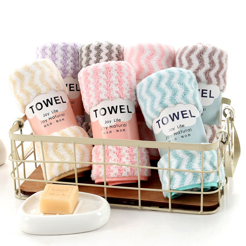 Wholesale thickened coral fleece water corrugated towel absorbent sports gift towel soft fiber towel Wholesale thickened coral fleece water corrugated towel absorbent sports gift towel soft fiber towel