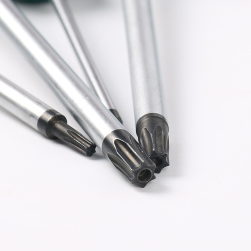 8-piece set of hexagonal torx screwdriver set, star-shaped inner six-point screwdriver with magnetic screwdriver with middle hole T8T25
