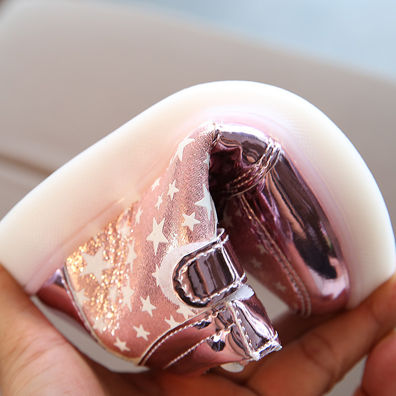 Åndbar velcro-lommelygte til børn LED-lys enkeltsko Prinsessesko sportssko til børn_voghion.com