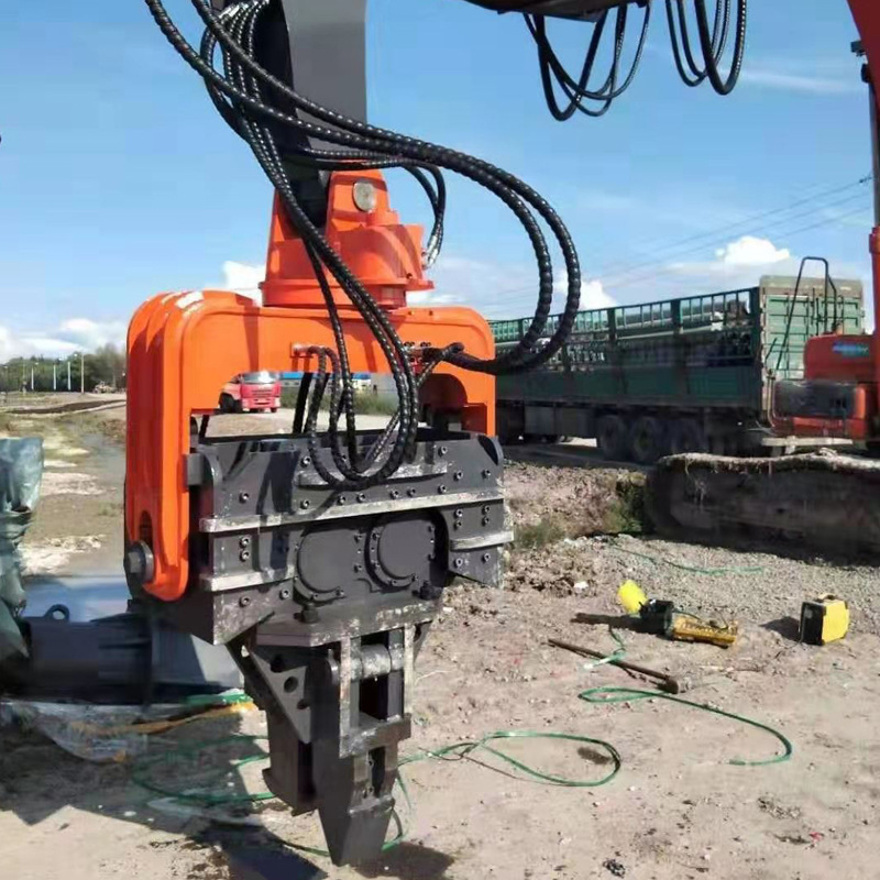 打拔桩机 打拉伸钢板桩机 液压打桩机 水泥桩打桩锤 光伏桩振动锤