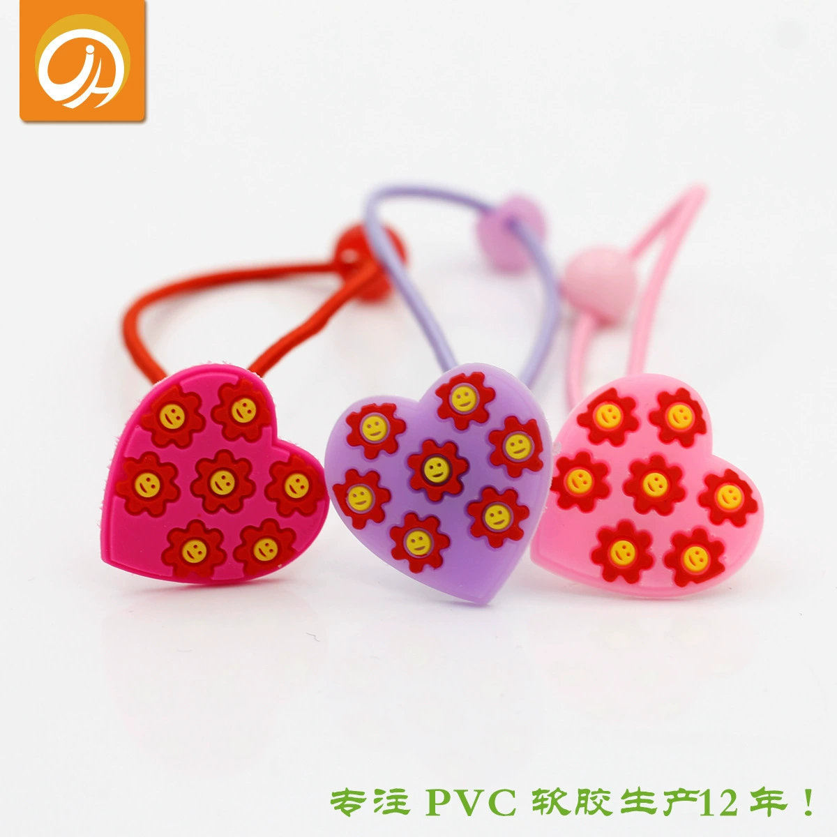 Children's cartoon hairgrip heart shaped PVC, headband