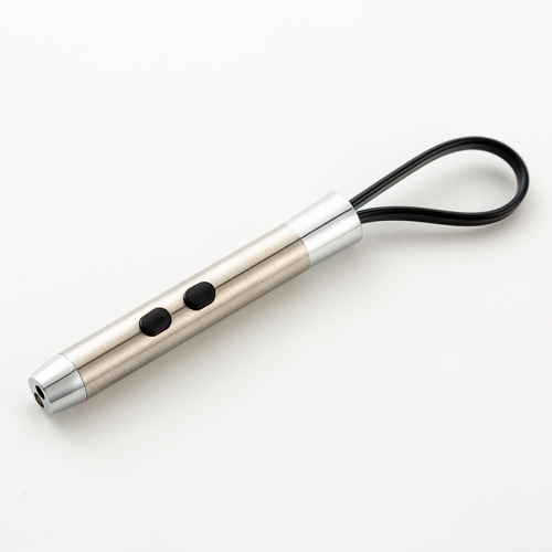 Stainless steel mini flashlight UV395nm purple light bill verification lamp laser infrared portable keychain light