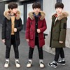 童装2019男童新款冬装韩版中长款棉衣外套大童毛领棉袄儿童棉服|ru