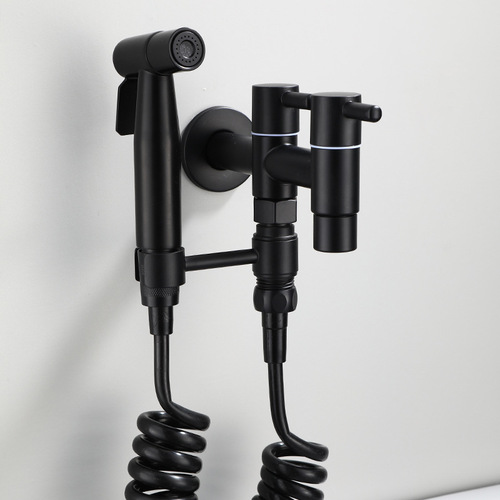 Black extended washing machine faucet special 4 minutes 6 minutes 304 stainless steel household water faucet mop pool spout