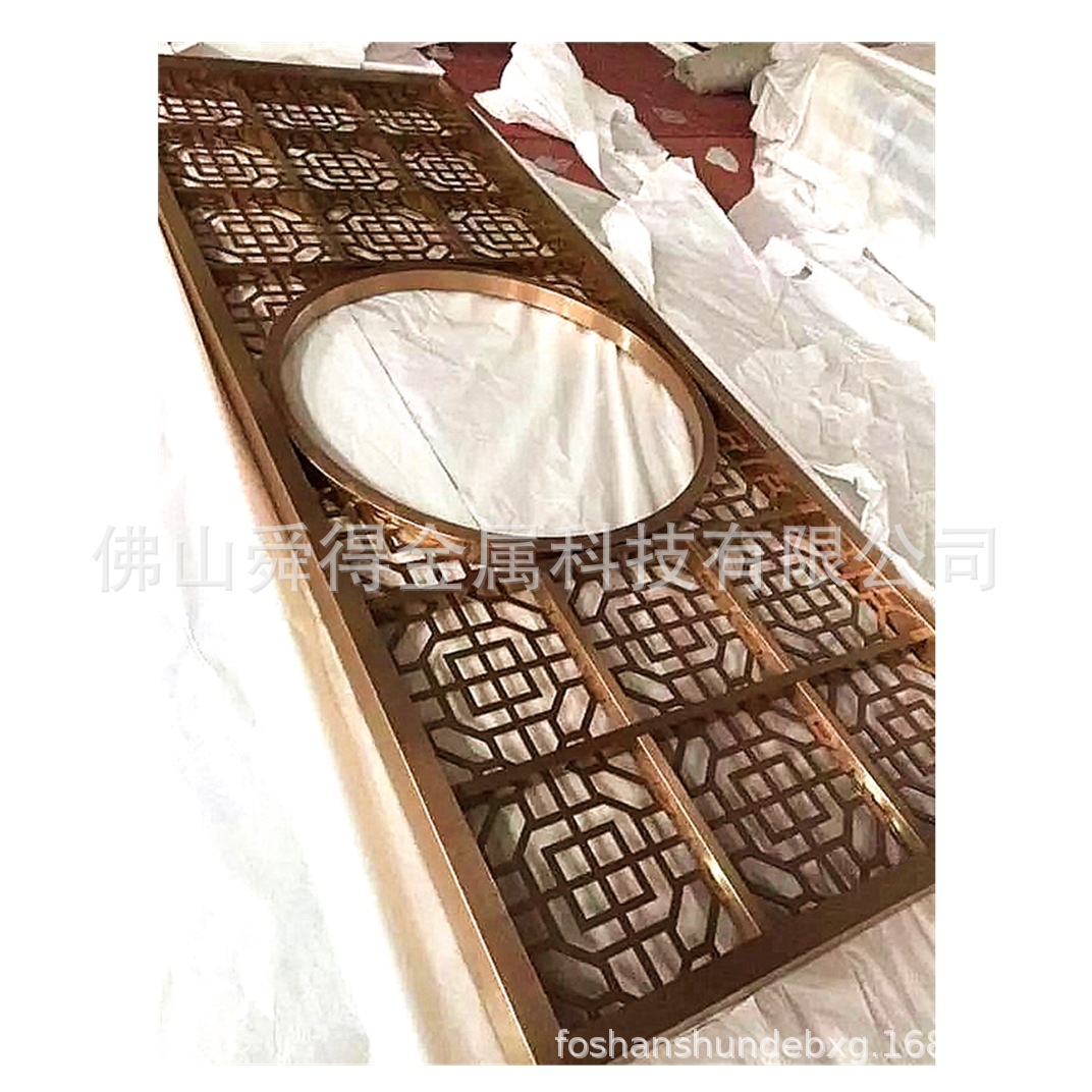 Stainless steel screen customized wholesale Rose Gold Flower trellis Price Chengdu Stainless steel Grillwork Price