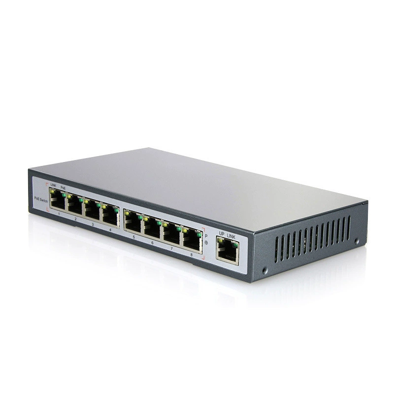 Сетевая мониторная POE-подключенная 8-портовая EthernetPOE31008P коммутатор с железным корпусом