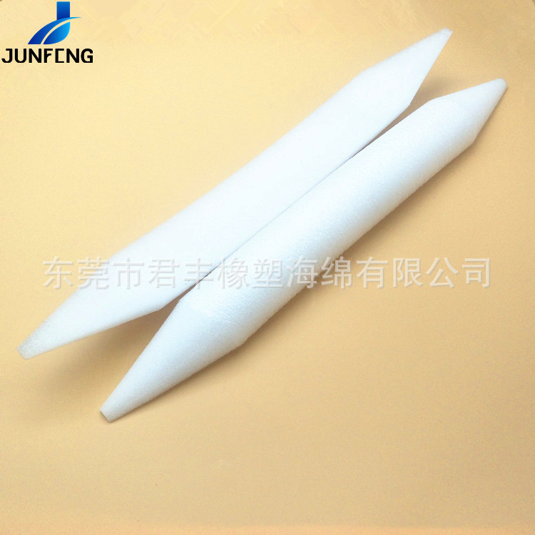 定制生产白色半圆切割兔耳朵发箍填充EPE珍珠棉异型打磨海绵条