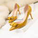 The 899-8 han edition style high heel with paint pointed hollow out sexy thin bowknot heels single woman shoes