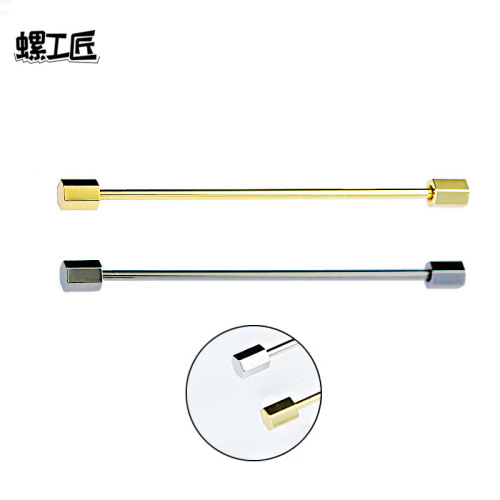 Snail craftsman hexagonal column shirt corner button spiral tie stick men's one-line collar pin jewelry Korean version manufacturer supply