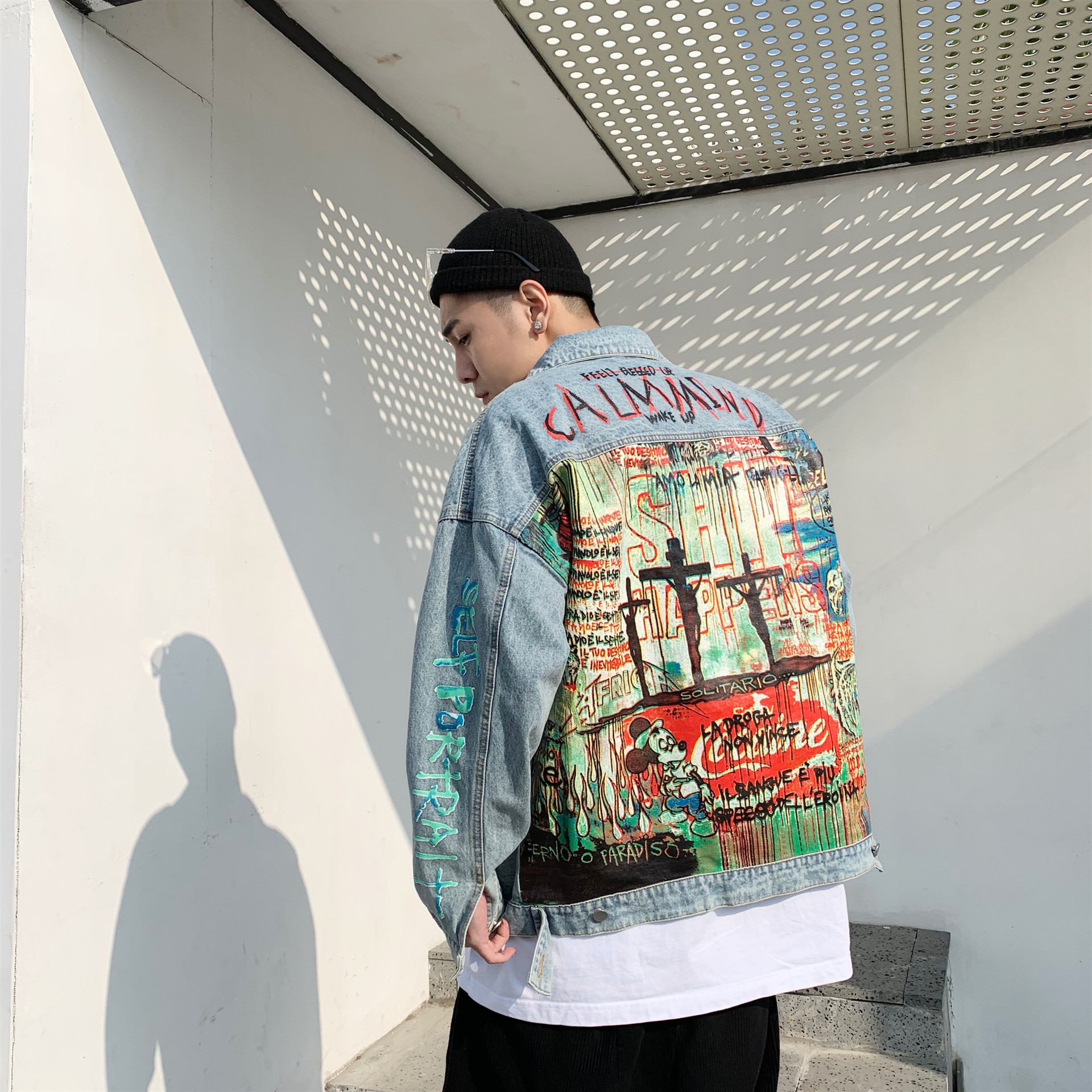 Graffiti Couple Denim Jacket 6