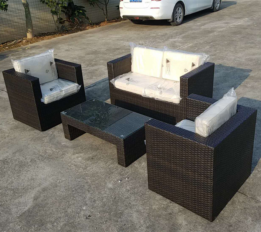 户外沙发组合花园酒店露台客厅庭院阳台休闲藤沙发藤编仿藤椅家具|ru