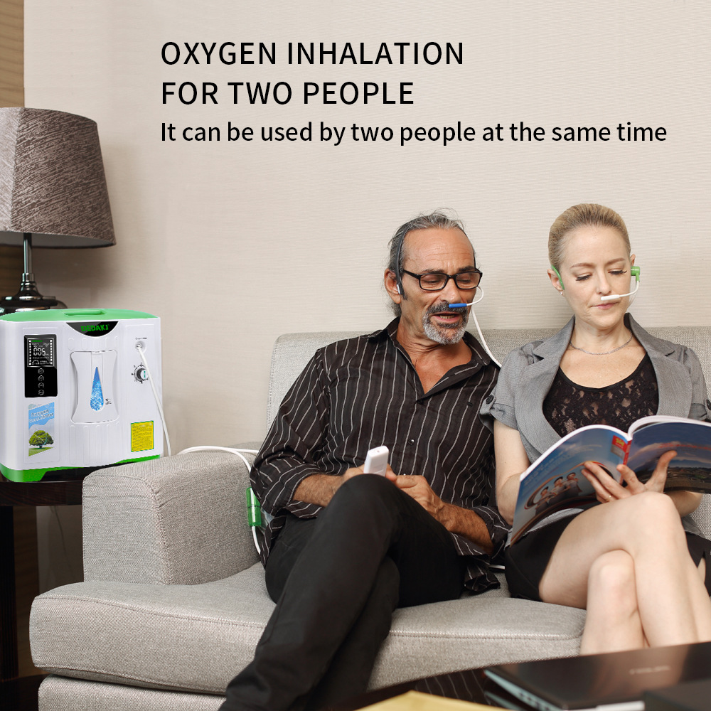 DEDAKJ 2L-9L Oxygen Generator Portable Oxygen Making Machine Home Oxygen Generating Machine DE-2A 110V/220V English version hot 12 双人吸氧
