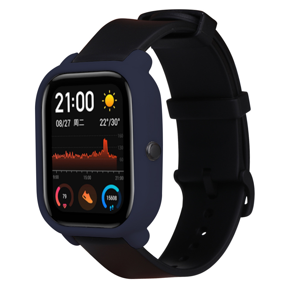 Suitable for Huami Amazfit GTS silicone protective case, solid color anti-drop and scratch-resistant soft rubber protective cover, soft undefined
