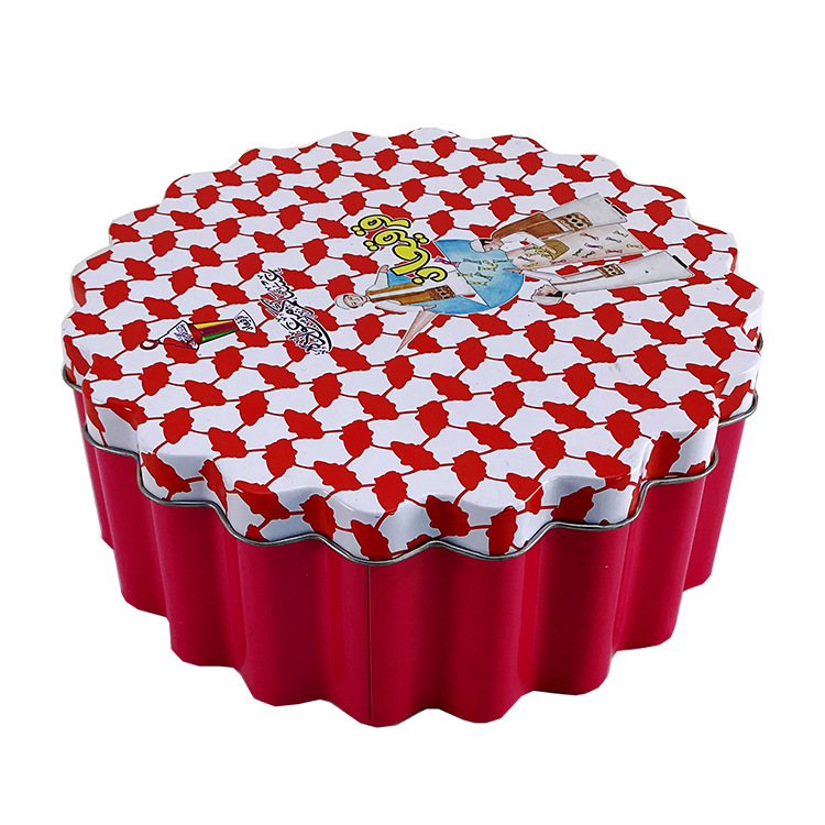 批发零售金属马口铁梅花形音响QQ糖果曲奇饼干铁罐盒 可来图制!