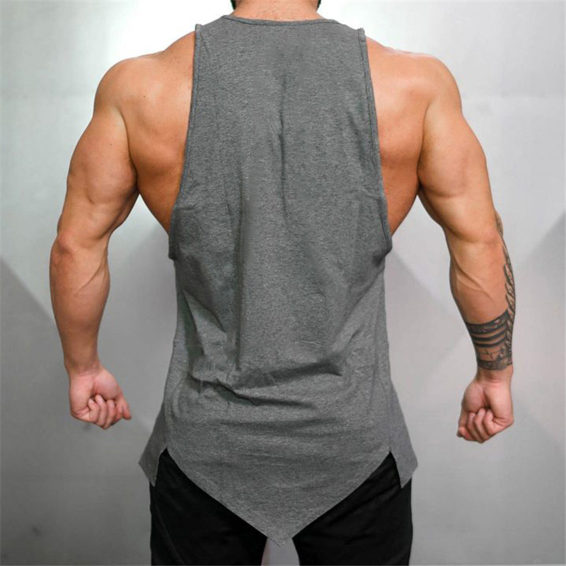Playera sin Mangas Deportiva para Hombre de Algodón Holgada para Gimnasio image 4