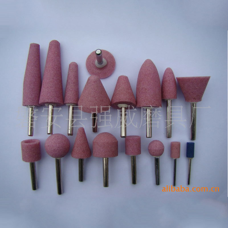 抛光轮打磨头小磨头 陶瓷磨头 台湾磨头 带柄砂轮电椭圆锥磨头