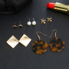 Acrylic airplane from pearl, earrings, set, European style, new collection, wholesale