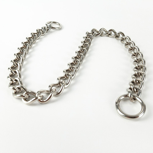 Seamless welded stainless steel P chain double ring collar dog collar double ring double ring iron chain P chain twist chain factory direct sale
