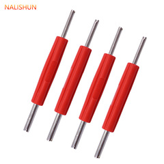 Valve core wrench key car air conditioner tire valve dual-purpose switch tool disassembly and repair deflation needle