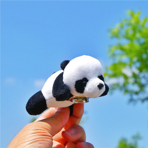 Panda Brooch Japanese Cartoon Internet Celebrity Panda Doll Plush Toy Ins Girl Heart Doll