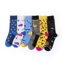 Amazon Cotton Socks Manufacturer for Cross-border Men's and Women's Foreign Trade Cotton Socks Manufacturer Cartoon Socks Trendy Socks for Men Mid-calf Wholesale