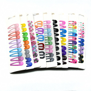 Korean women's bangs hair clip lace children's hair clip BB clip hair accessories set drop clip 5cm printed baking varnish