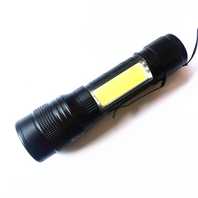 迷你小手电筒强光超亮usb充电多功能家用户外led变焦侧灯COB灯