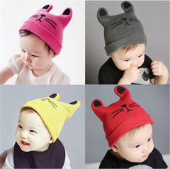 Cute Baby Infant Hat Knitted Wooly Bear Ears Hooded Cap for Boys and Girls Autumn Winter 
