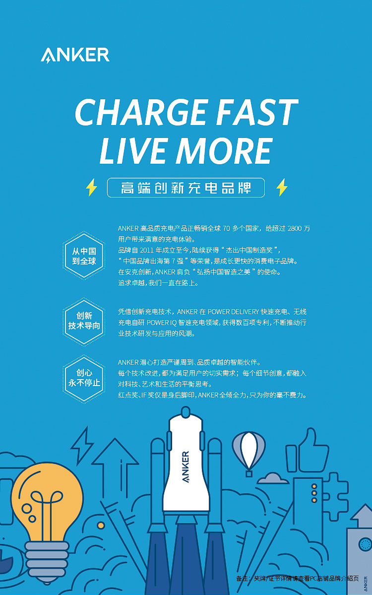 Anker双type C口60wpd快充macbook充电器gan黑科技折叠便携充电头 阿里巴巴