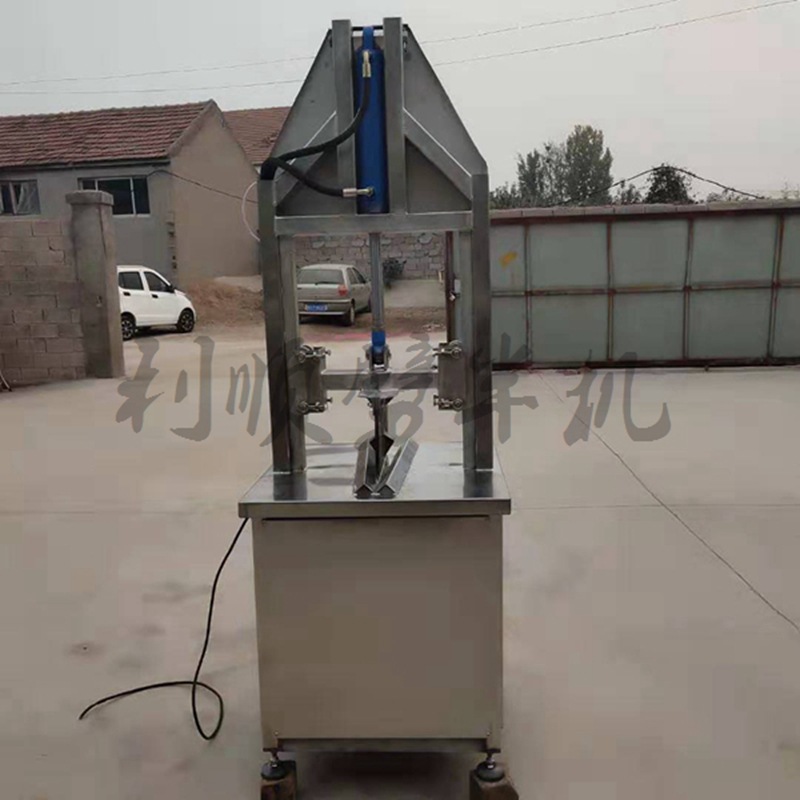 l可留脑猪头劈半机 商用液压猪头劈半机 猪蹄猪头分半机