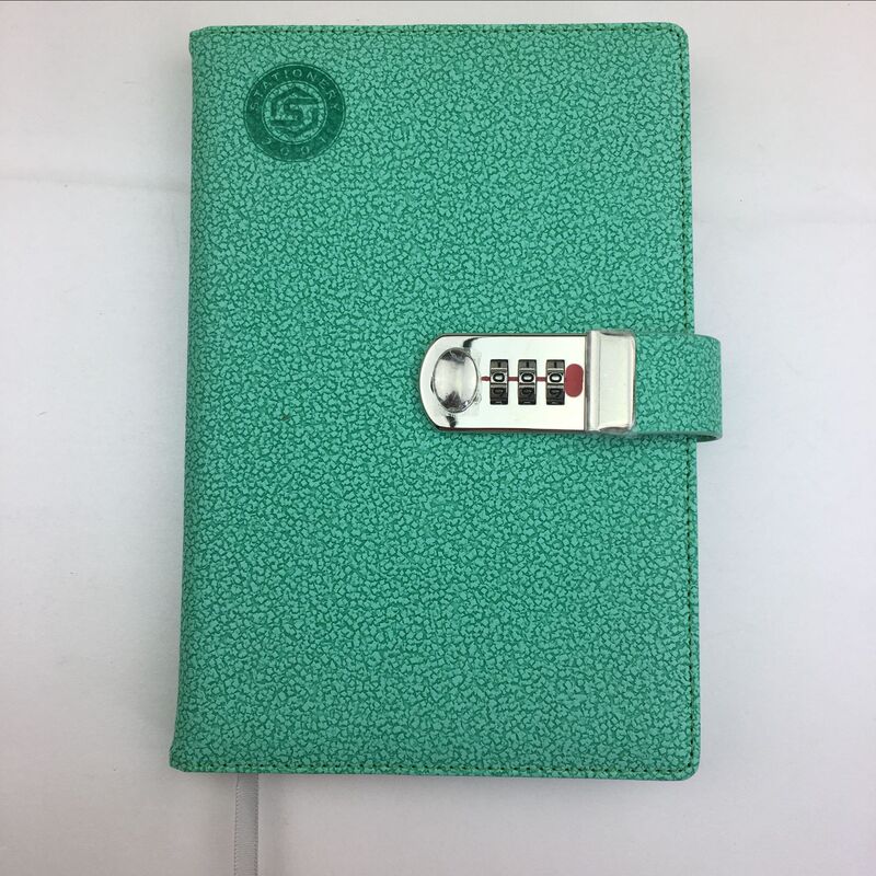 Factory Wholesale Notebook A5 Paperback with Password Buckle Business Creative Student Diary Pu Cover Printing Logo