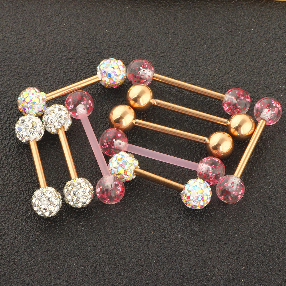 10Pcs Mix Style Body Piercing Jewelry Set Stainless Steel Breast Nipple Rings Tongue Rings Labret Studs Earrings detail image 9