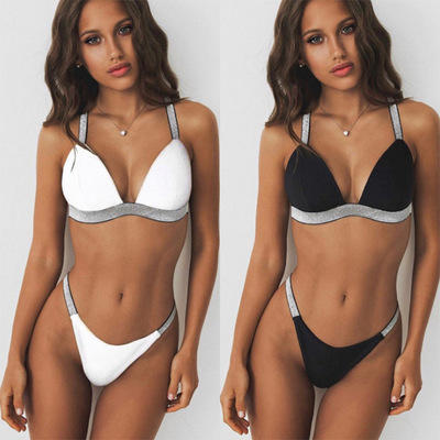 Foreign trade Europe and America lady Fission bikini Multicolor Swimsuit sexy Gather Seaside on vacation Swimwear