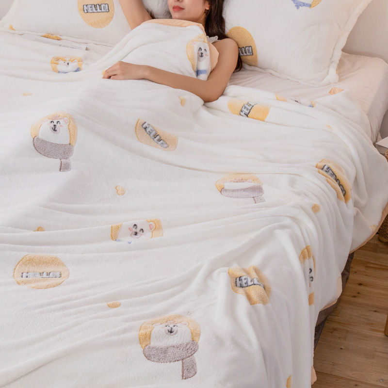 2019 Autumn and winter new pattern Snowflake Cashmere blankets winter thickening Fleece keep warm Blanket Manufactor Direct selling wholesale