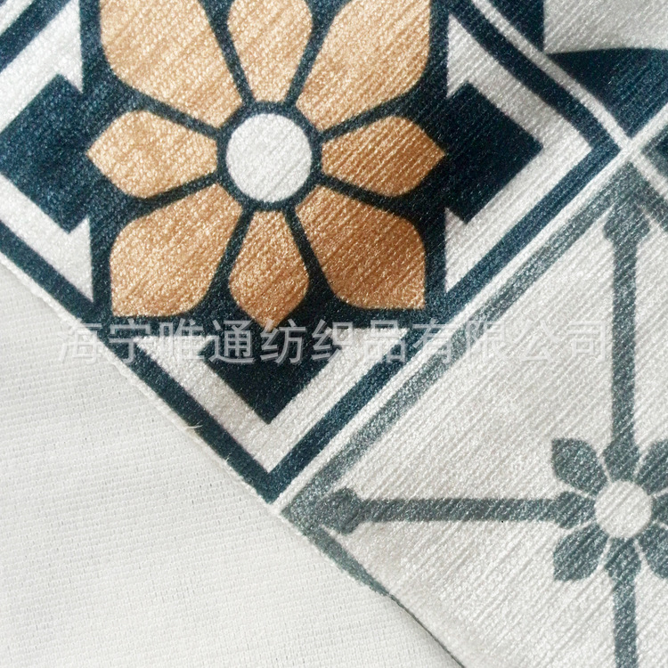 白色雪尼尔复合沙发布 高档收纳盒装饰布数码印花本白底布 箱包布