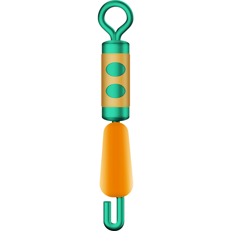 卸力快速子线夹连接器一体式防缠硅胶钓鱼配件垂钓用品开口八字环