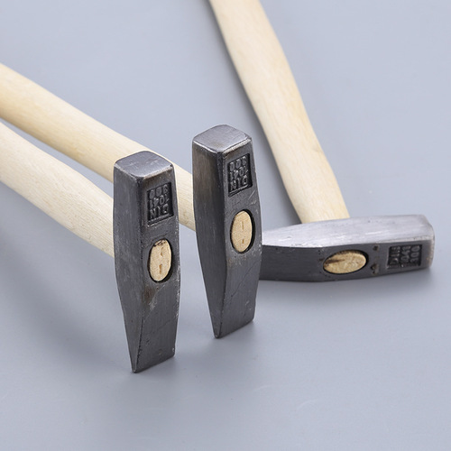 Wholesale Lambo Road No. 45 steel fitter's hammer construction electrician flat head hammer 200g labor-saving wooden handle fitter's hammer
