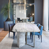 Скандинавский дизайнерский мраморный прямоугольный современный стульчик для кормления домашнего использования